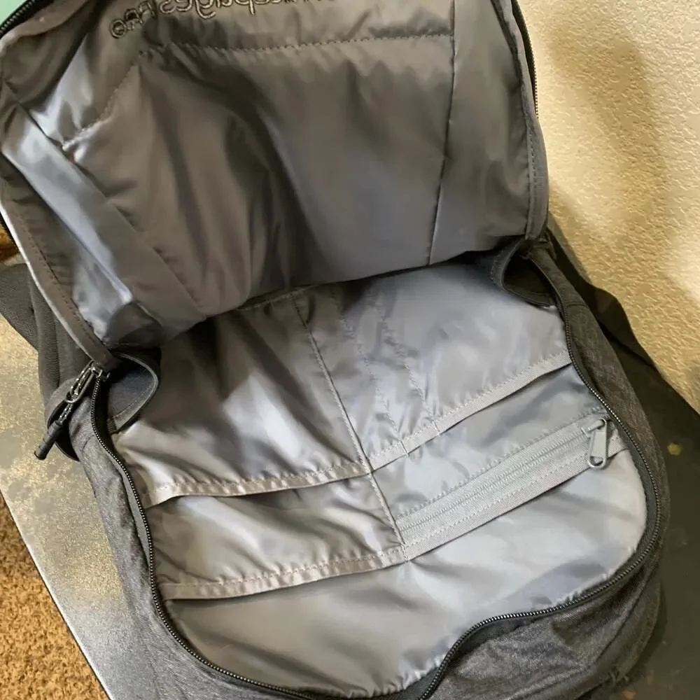Timbuk2 Authority Laptop Backpack Gray Static with Whitepages PRO Logo